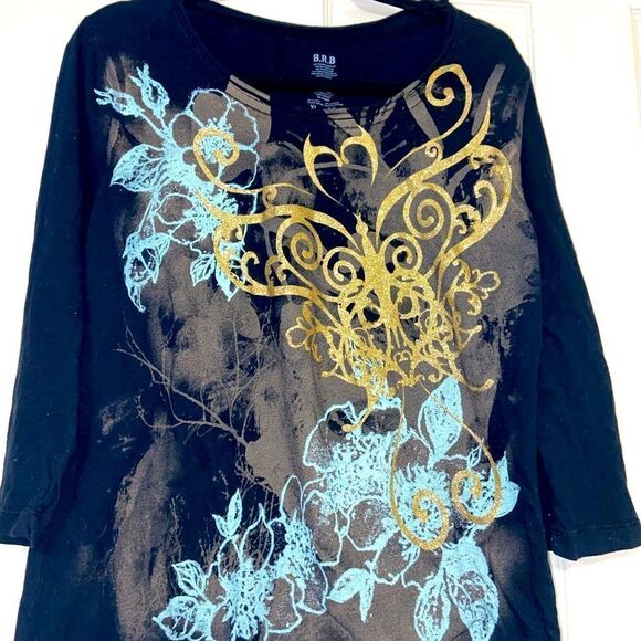 Long sleeve designed top  - Picture 1 of 3